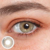 Lentes de contato de cor marrom alabastro